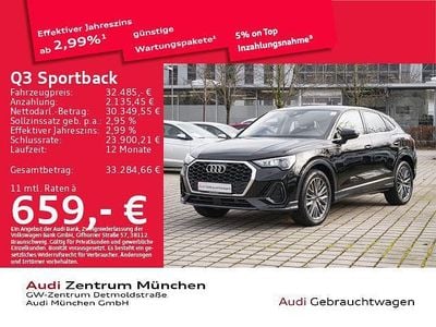 Schwarz Gebraucht 2022 Audi Q3 Sportback Sport SUV | 32.485 € (Fairer Preis)