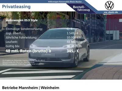 Novo VW ID.3 Style 125 kW (170 HP) 2026 Cinzento Citadino