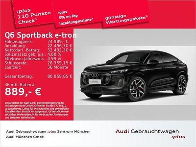 Gebraucht Audi Q6 Sportback e-tron S-Line 284 kW (387 PS) 2025 Schwarz SUV