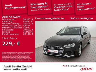 Mythosschwarz metallic Gebraucht 2022 Audi A4 Advanced Plus Kombi | 33.450 € (Teuer)