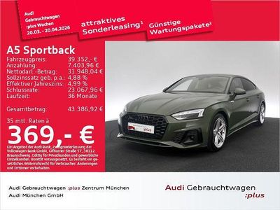 Gebraucht Audi A5 Sportback S-Line 204 PS (150 kW) 2022 Grün Kleinwagen