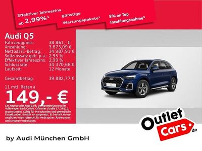 Gebraucht Audi Q5 Basis 204 PS (150 kW) 2024 Navarrablau metallic SUV