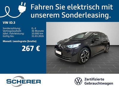 Gebraucht VW ID.3 Pro 150 kW (204 PS) 2021 Mangangrau metallic schwarz (metallic) Kleinwagen