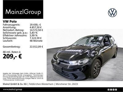 Gebraucht VW Polo Life 110 PS (80 kW) 2022 Schwarz Limousine