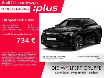 Gebraucht Audi Q8 e-tron S-Line 300 kW (408 PS) 2024 Mythosschwarz metallic SUV