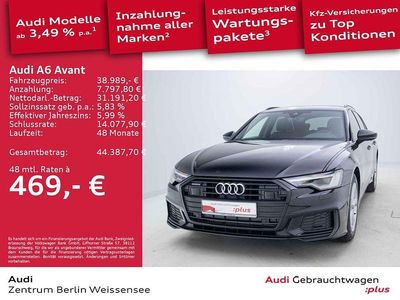 Mythosschwarz metallic Gebraucht 2023 Audi A6 Sport Kombi | 38.989 € (Guter Preis)