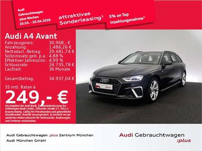 Gebraucht Audi A4 S-Line 204 PS (150 kW) 2023 Mythosschwarz metallic Kombi
