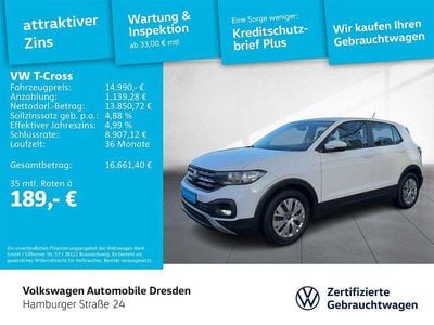 Gebraucht VW T-Cross Basis 95 PS (69 kW) 2022 Pure white SUV