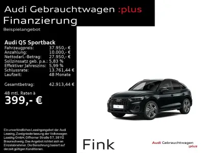 Gebraucht Audi Q5 Sportback S-Line 204 PS (150 kW) 2022 Schwarz SUV