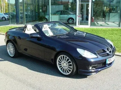 Brugt Mercedes SLK200 184 HK (135 kW) 2008 Blå Cabriolet