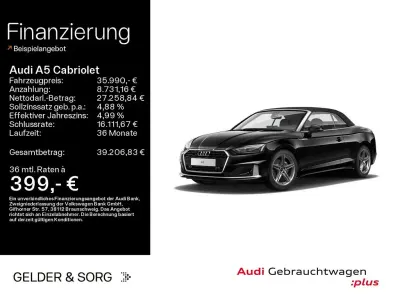 Używany Audi A5 Cabriolet Ambiente 204 KM (150 kW) 2022 Czarny Kabriolet