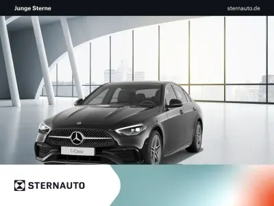 Gebraucht Mercedes C200 AMG line 204 PS (150 kW) 2023 Metalliclack obsidianschwarz metallic Limousine