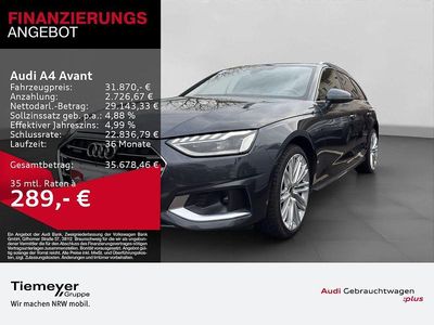 Grau Gebraucht 2022 Audi A4 S-Line Kombi | 31.870 € (Fairer Preis)