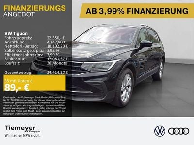 Gebraucht VW Tiguan Active 131 PS (96 kW) 2023 Schwarz SUV