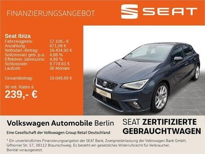 Usata Seat Ibiza FR 110 CV (80 kW) 2022 Grigio Utilitaria
