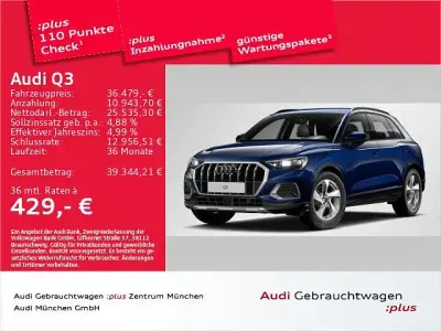 Usata Audi Q3 Advanced Plus 150 CV (110 kW) 2025 Blu SUV