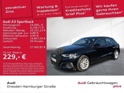 Gebraucht Audi A3 Ambiente 150 PS (110 kW) 2023 Brillantschwarz Limousine