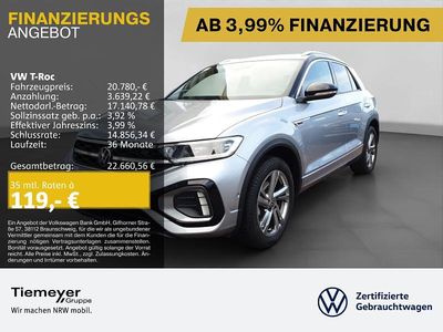 Gebraucht VW T-Roc R-line 110 PS (80 kW) 2023 Silber SUV