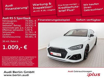 Gebraucht Audi RS5 Sportback Ambiente 450 PS (330 kW) 2023 Gletscherweiß metallic Limousine