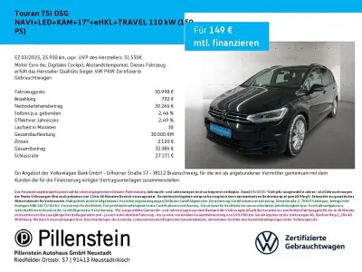 Gebraucht VW Touran 150 PS (110 kW) 2025 Schwarz Van / Kleinbus