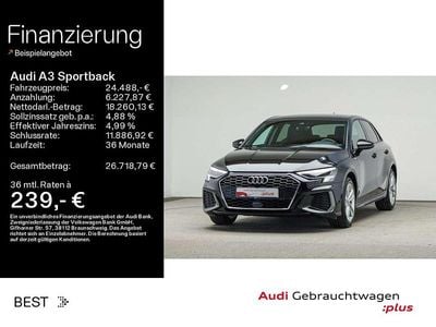 Brugt Audi A3 S-Line 150 HK (110 kW) 2022 Sort Sedan