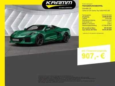 Neu Corvette C8 482 PS (354 kW) 2026 Grün Cabrio