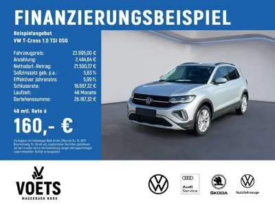Neu VW T-Cross Life 116 PS (85 kW) 2025 Blau SUV