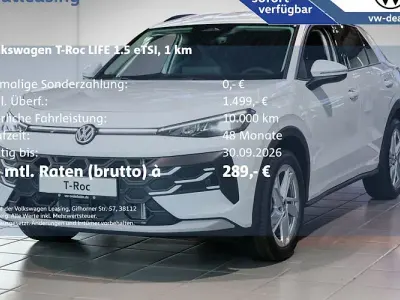 Neu VW T-Roc Life 150 PS (110 kW) 2026 Weiß SUV