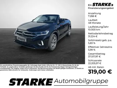 Neu VW T-Roc Cabriolet R-line 150 PS (110 kW) 2025 Schwarz (deep black perleffekt schwarz) Cabrio