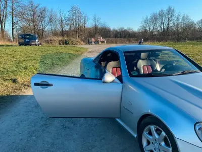 Gebraucht Mercedes SLK230 193 PS (141 kW) 1996 Silber Cabrio