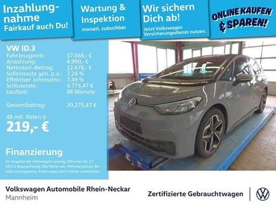 Gebraucht VW ID.3 Pure 110 kW (150 PS) 2021 Mondsteingrau Kleinwagen