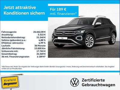 Gebraucht VW T-Roc Style 150 PS (110 kW) 2024 Deep black perleffekt (metallic) SUV