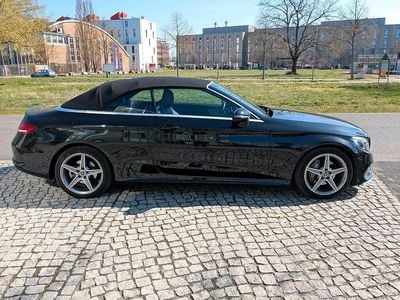 Usata Mercedes C180 AMG 156 CV (114 kW) 2018 Nero Cabrio