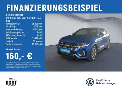 Gebraucht VW T-Roc Cabriolet R-line 150 PS (110 kW) 2025 Blau Cabrio