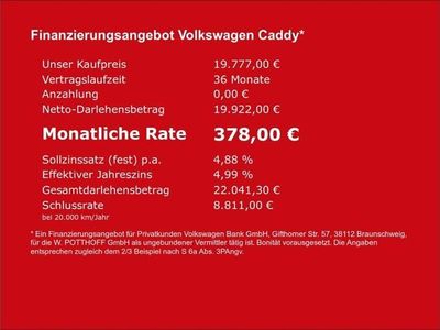 Gebraucht VW Caddy 122 PS (89 kW) 2021 Grau Van / Kleinbus