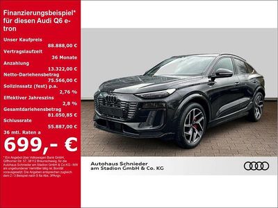 Schwarz Neu 2025 Audi Q6 Sportback e-tron Performance SUV | 88.888 € (Fairer Preis)