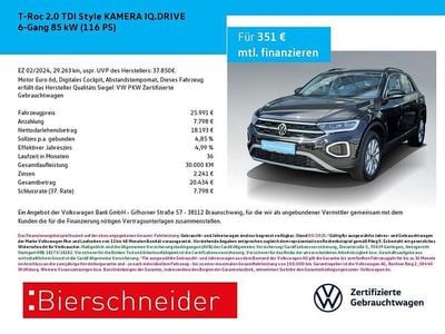 Schwarz Gebraucht 2024 VW T-Roc IQ Drive SUV | 25.450 € (Guter Preis)