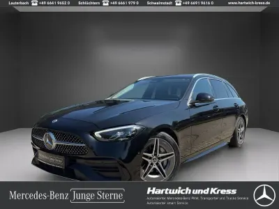 Gebraucht Mercedes C180 AMG line 170 PS (125 kW) 2022 Obsidianschwarz  lack Kombi