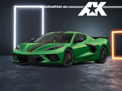Neu Corvette C8 495 PS (364 kW) 2026 Grün Coupé