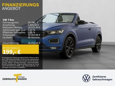 Gebraucht VW T-Roc Cabriolet R-line Edition 150 PS (110 kW) 2021 Blau Cabrio