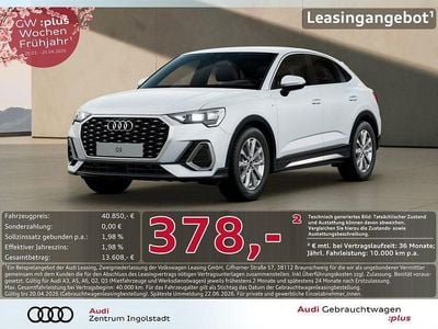 Gebraucht Audi Q3 Sportback S-Line 150 PS (110 kW) 2025 Gletscherweiß metallic SUV