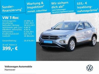 Second-hand VW T-Roc Style 150 CP (110 kW) 2022 Argintiu SUV