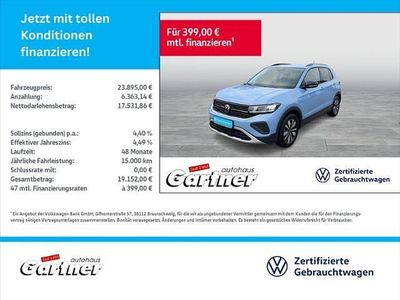 Gebraucht VW T-Cross Goal 95 PS (69 kW) 2025 Clear blue metallic SUV
