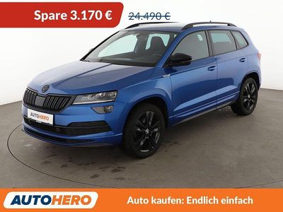 Gebraucht Skoda Karoq SportLine 150 PS (110 kW) 2020 Modra race/race blue SUV
