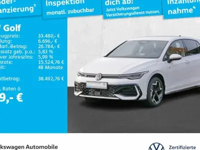 Neu VW Golf VIII R-line 150 PS (110 kW) 2025 Weiß Limousine