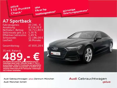 Gebraucht Audi A7 S-Line 286 PS (210 kW) 2022 Mythosschwarz metallic Limousine