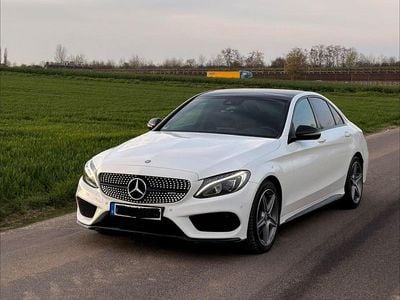 Usata Mercedes C250 AMG line 204 CV (150 kW) 2015 Bianco Berlina