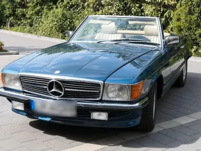 Gebraucht Mercedes SL500 231 PS (169 kW) 1983 Blau Cabrio