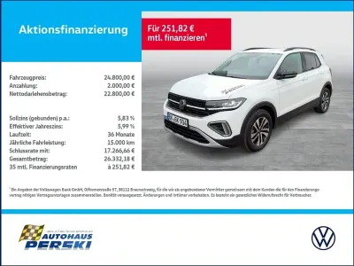 Gebraucht VW T-Cross Life 95 PS (69 kW) 2026 Weiß SUV