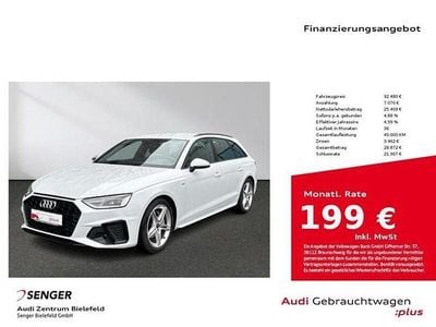 Gebraucht Audi A4 S-Line 204 PS (150 kW) 2023 Gletscherweiß metallic Kombi